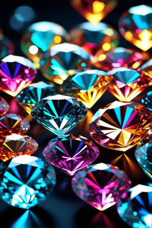 Colorful Diamond Macro Close-upの素材