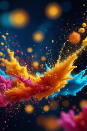 Colorful powder splatter materialの素材