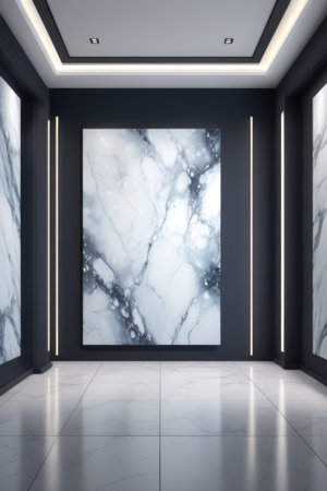 Modern minimalist marble wall interior spaceの素材
