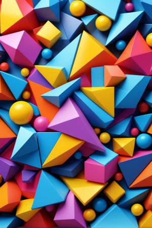 Colorful geometric abstract backgroundの素材