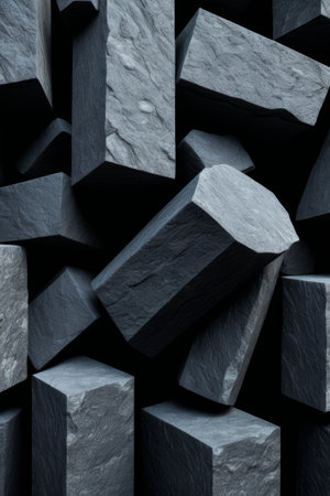 Gray three-dimensional stone abstract backgroundの素材