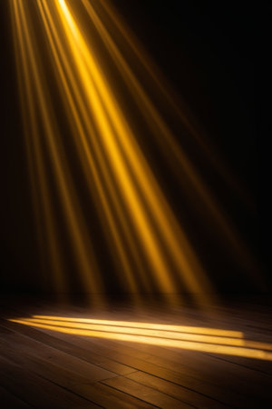 Light and shadow effects under stage spotlightsの素材