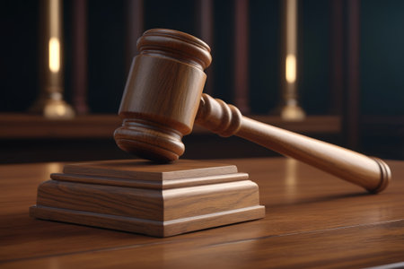 Close up of the court gavelの素材