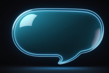 Blue Neon Dialogue Bubble Materialの素材