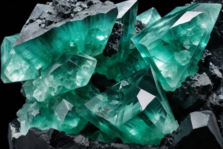 Close up of Green Crystal Mineralsの素材