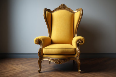 Vintage yellow decorative chairの素材