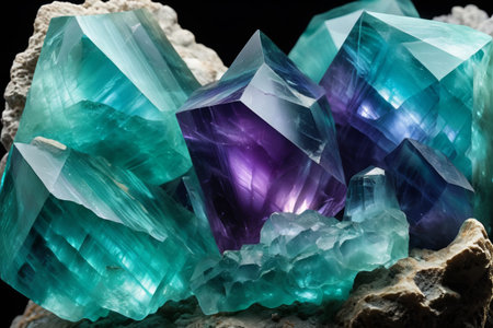 Close up of colorful crystal gemstonesの素材