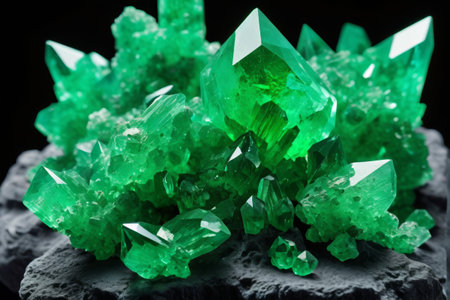 Close up of Green Crystal Mineralsの素材