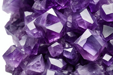 Close up of Amethyst crystalsの素材