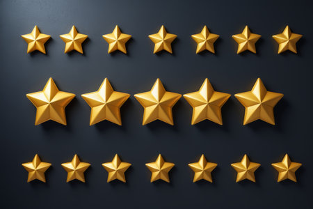 Gold star arrangement patternの素材