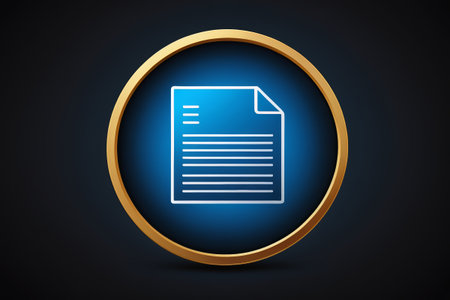 Blue round file icon materialの素材