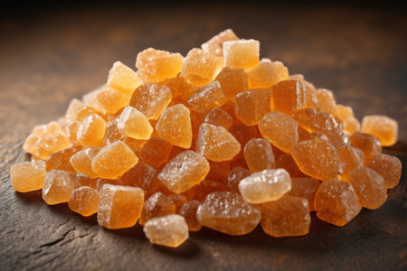 Brown rock candy pile close up materialの素材