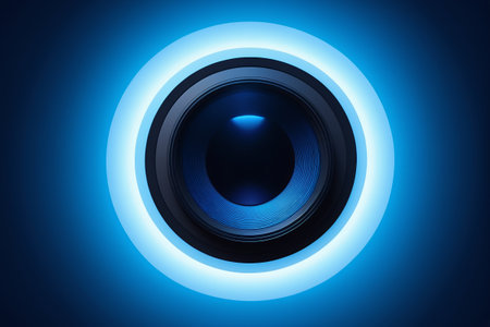 Close up of the shot with blue backgroundの素材