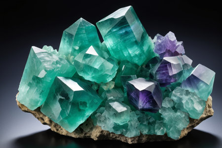 Close up of colorful crystal oreの素材