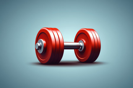 Red dumbbell fitness equipment materialsの素材
