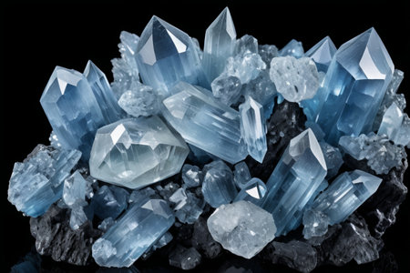 Macro Close up of Blue Crystal Clusterの素材