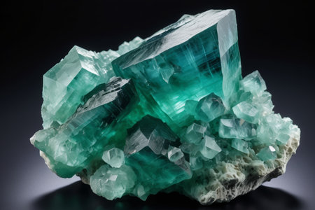 Close up of Green Crystal Mineralsの素材