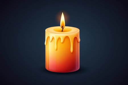 Close up of burning candlesの素材