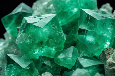 Close up of green crystalsの素材