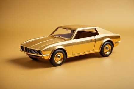 Gold Vintage Car Showcaseの素材