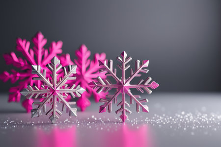 Metal texture snowflake decorative ornamentsの素材