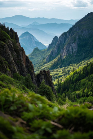 Natural scenery with mountainsの素材