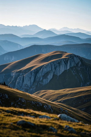 Natural scenery of the continuous mountainsの素材