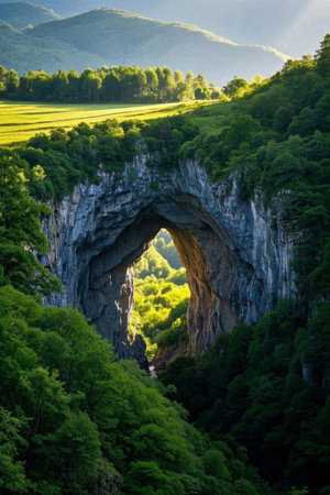 Natural Stone Arch in the Mountainsの素材
