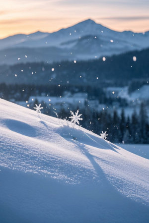 Snow Mountain Snow Scene Natural Landscapeの素材