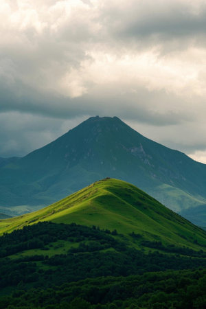 The natural scenery of Qingshan Yunhaiの素材