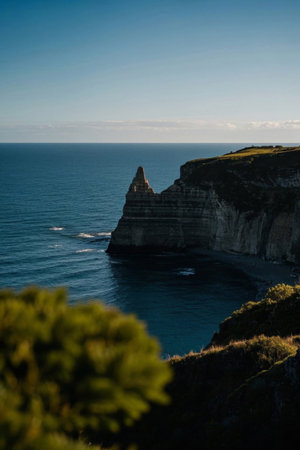 Natural landscape of seaside cliffsの素材