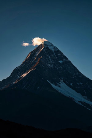 Sunrise view from the top of Snow Mountainの素材