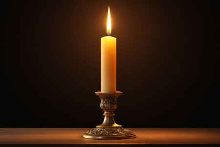 Burning Candle Still Life Close-upの素材