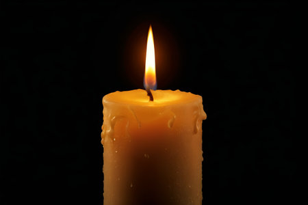 Close-up of burning candlesの素材