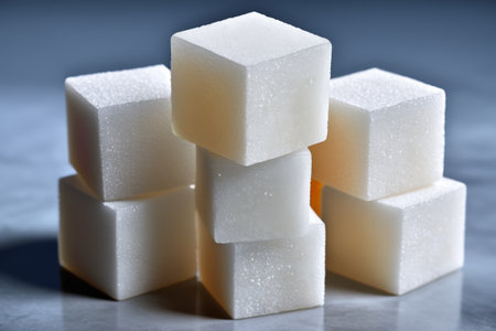 White Sugar Cube Macro Close-upの素材