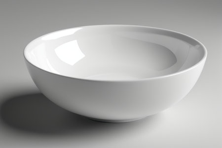 White ceramic bowl close-up materialの素材