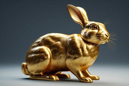 Golden bunny decorative ornamentの素材