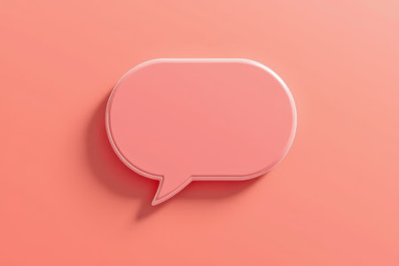 Pink dialogue bubble icon materialの素材