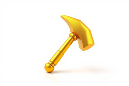 Gold Metal Axe 3D Modelの素材
