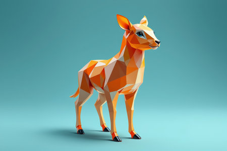 Polygonal style fawn design materialsの素材