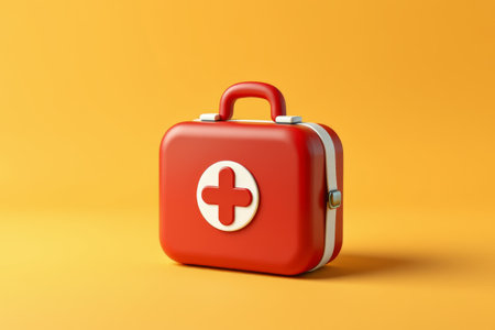 Red First Aid Kit 3D Modelの素材