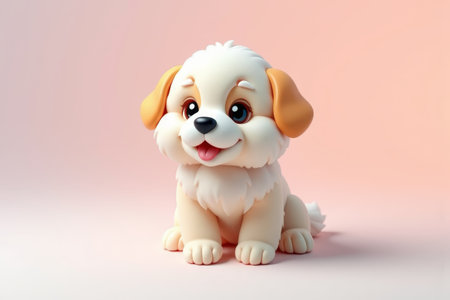 Cute cartoon puppy static materialの素材