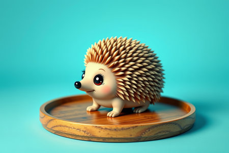 3D Hedgehog Character Toy Close-upの素材