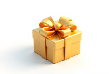 Gold Gift Box with Bowの素材