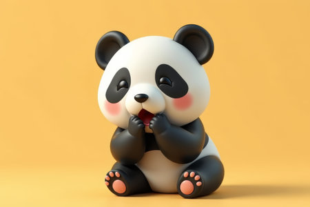 Cute cartoon panda dollの素材