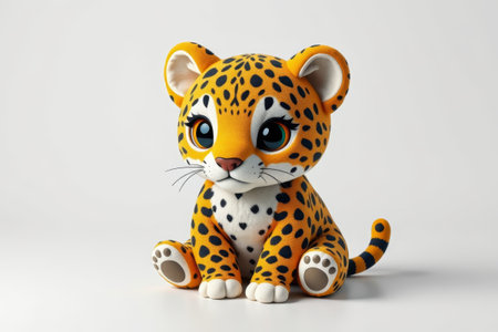 Cute cartoon leopard imageの素材
