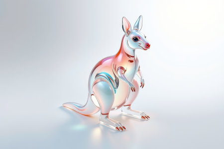 Transparent texture 3D kangaroo modelの素材