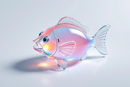 Transparent texture colored fish materialの素材