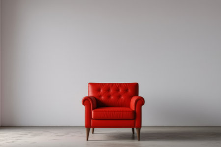 Indoor red single sofa materialの素材