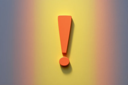 Orange exclamation point gradient background imageの素材